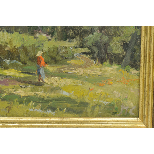 ПЕЙЗАЖ "Опушка леса" масло художник Литвинов С.А. 