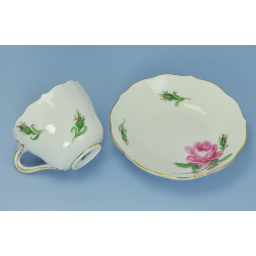 КОФЕЙНЫЙ СЕРВИЗ "Роза" фарфор Meissen ручная роспись КОФЕЙНЫЙ СЕРВИЗ "Роза" фарфор Meissen ручная роспись