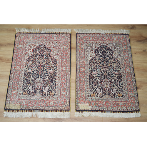 Два молитвенных коврика шелк Иран