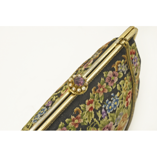 Старинная СУМОЧКА вышивка petit point Германия Старинная СУМОЧКА вышивка petit point Германия