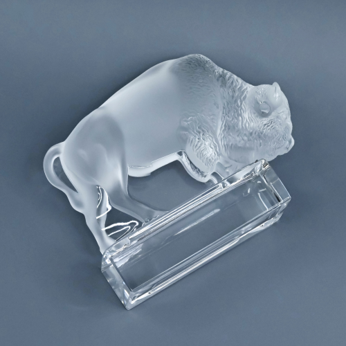 Бизон пресс-папье стекло Lalique Франция