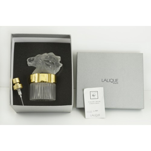 Коллекционный флакон Лев Lalique стекло Франция 