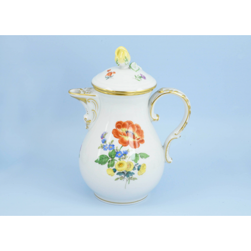 КОФЕЙНЫЙ СЕРВИЗ "Цветы" фарфор Meissen ручная роспись КОФЕЙНЫЙ СЕРВИЗ "Цветы" фарфор Meissen ручная роспись