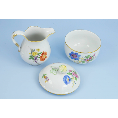 КОФЕЙНЫЙ СЕРВИЗ "Цветы" фарфор Meissen ручная роспись КОФЕЙНЫЙ СЕРВИЗ "Цветы" фарфор Meissen ручная роспись