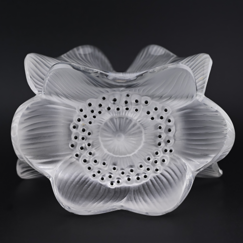 Подсвечник 3 анемоны стекло Lalique Франция