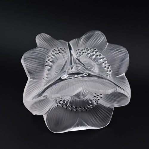 Подсвечник 3 анемоны стекло Lalique Франция