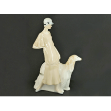 ДАМА С СОБАКОЙ фарфор Royal Doulton Англия