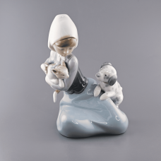 Кошка с собакой фарфор Lladro Испания