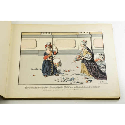 Старинная книга "Der alte Fritz" Фридрих II жизнь в картинках 1895 г