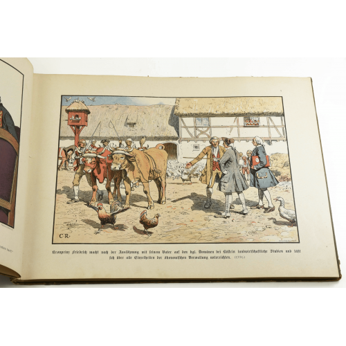 Старинная книга "Der alte Fritz" Фридрих II жизнь в картинках 1895 г