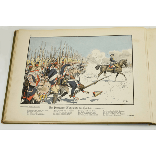 Старинная книга "Der alte Fritz" Фридрих II жизнь в картинках 1895 г