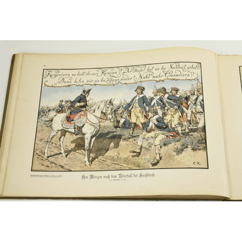 Старинная книга "Der alte Fritz" Фридрих II жизнь в картинках 1895 г