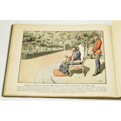 Старинная книга "Der alte Fritz" Фридрих II жизнь в картинках 1895 г