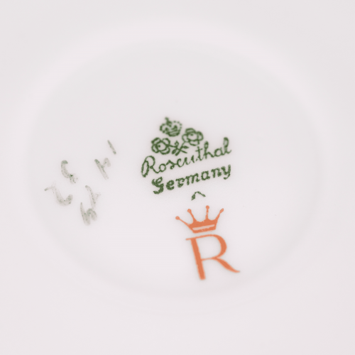 Ваза с крышкой мейпин фарфор Rosenthal позолота цветы