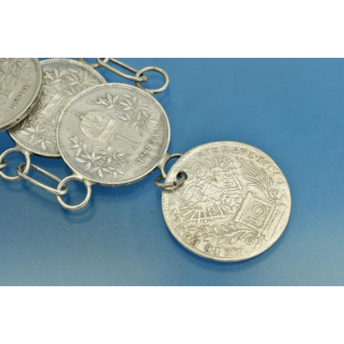 Старинный ШАТЛЕН для карманных часов серебро Австрия