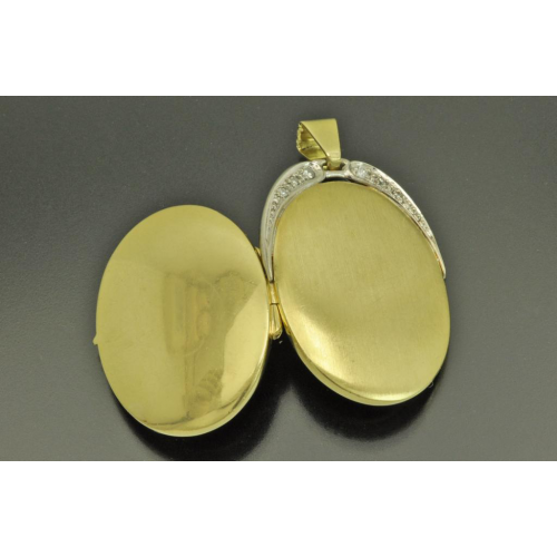 Медальон золото 585 пробы Бриллианты
