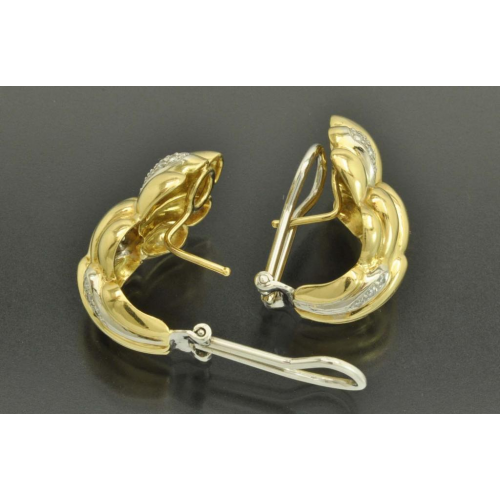 СЕРЬГИ золото 750 пробы Бриллианты