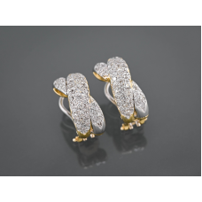 Серьги золото 750 проба Бриллианты Италия
