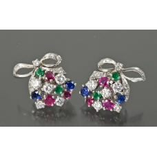 СЕРЬГИ золото 750 проба Драгоценные камни