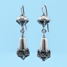 Серьги серебро 925 проба скань филигрань