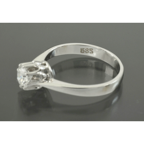 КОЛЬЦО золото 585 проба Бриллиант 0,52 ct 