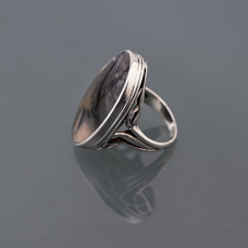 Кольцо серебро 925 проба пейзажный агат