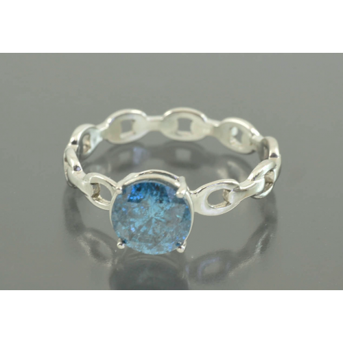 КОЛЬЦО золото 585 проба голубой Бриллиант 1,25 ct