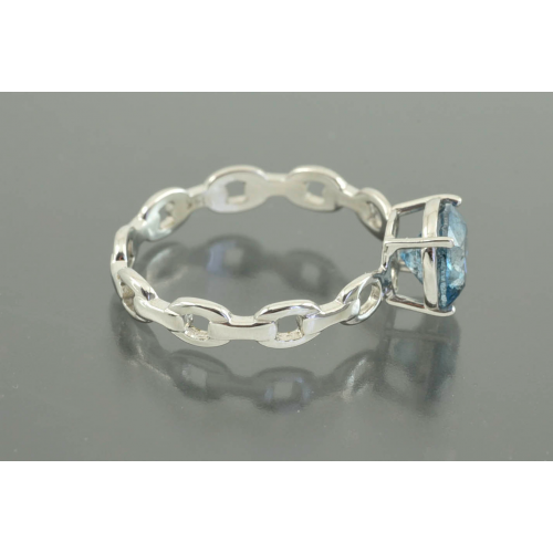 КОЛЬЦО золото 585 проба голубой Бриллиант 1,25 ct