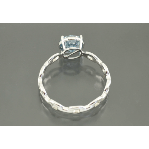 КОЛЬЦО золото 585 проба голубой Бриллиант 1,25 ct