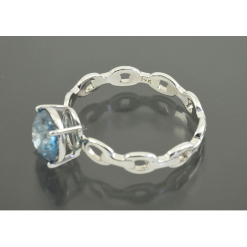 КОЛЬЦО золото 585 проба голубой Бриллиант 1,25 ct