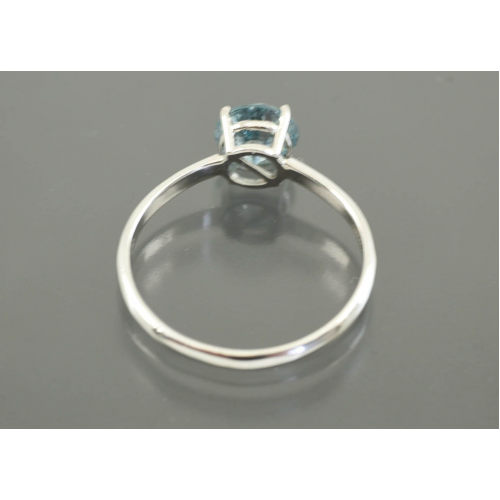 КОЛЬЦО золото 585 проба голубой Бриллиант 1,0 ct
