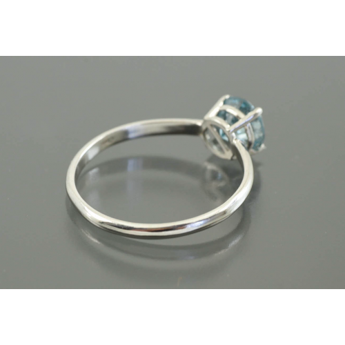 КОЛЬЦО золото 585 проба голубой Бриллиант 1,0 ct