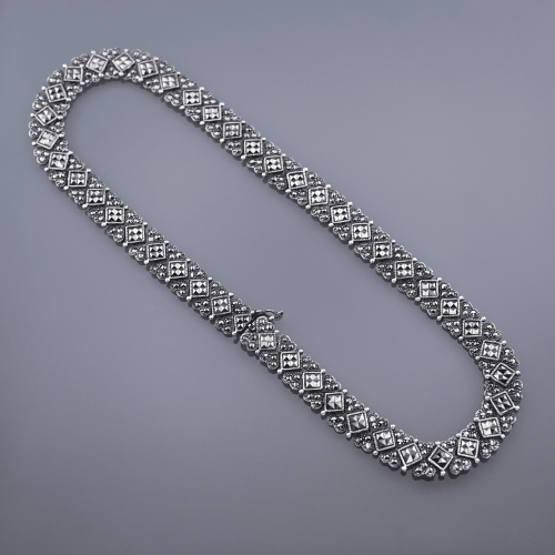 Колье серебро 925 пробы марказиты