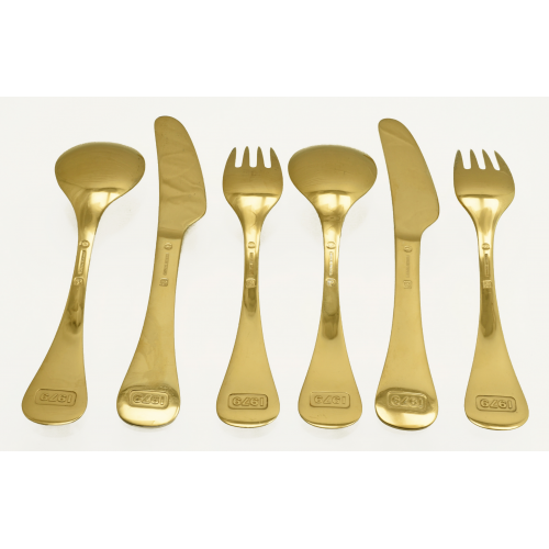 Коллекционные столовые приборы Georg Jensen серебро 925 пробы эмаль 1979 Коллекционные столовые приборы Georg Jensen серебро 925 пробы эмаль 1979