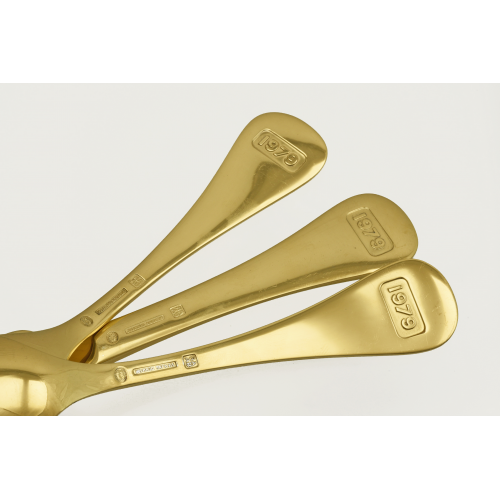 Коллекционные столовые приборы Georg Jensen серебро 925 пробы эмаль 1979 Коллекционные столовые приборы Georg Jensen серебро 925 пробы эмаль 1979