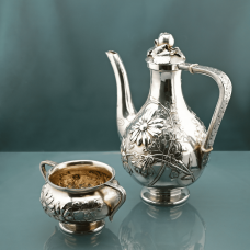 Кофейник и сахарница серебро 800 проба Австро-Венгрия