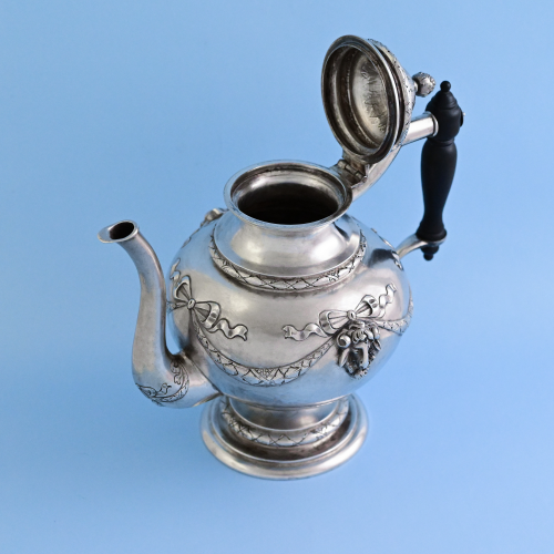 Старинный чайник серебро 800 пробы Германия