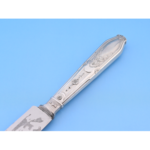 Нож серебро 950 проба сталь Франция XIX в