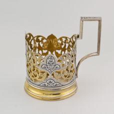 Подстаканник серебро 875 проба Кубачи СССР