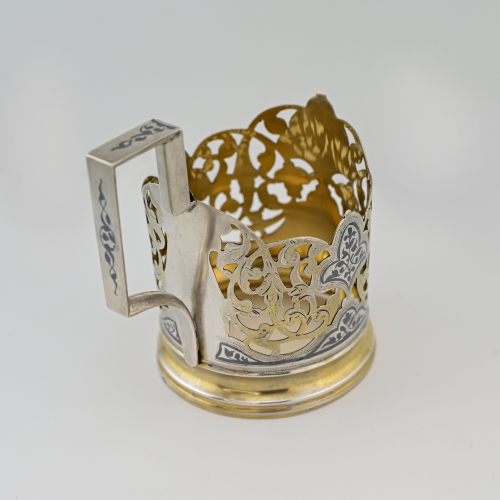 Подстаканник серебро 875 проба Кубачи СССР
