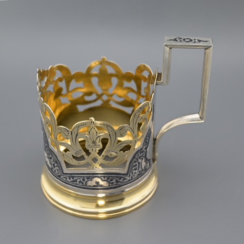 Подстаканник серебро 875 проба Кубачи СССР