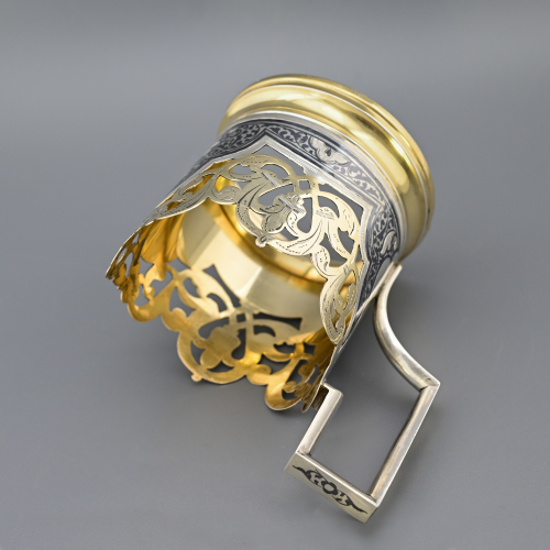 Подстаканник серебро 875 проба Кубачи СССР