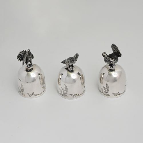 Набор фляга и 6 стопок серебро 925 проба футляр